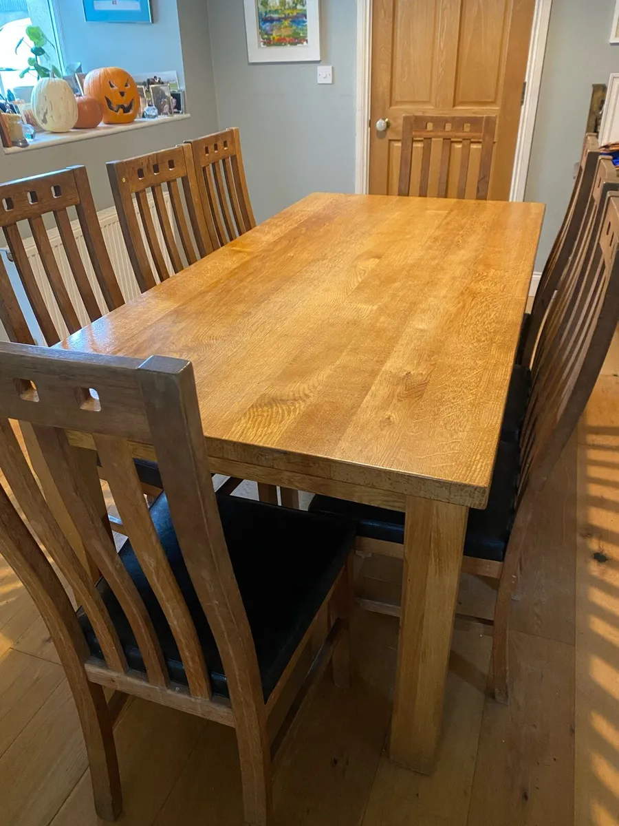 8 seat solid wood table - Image 1