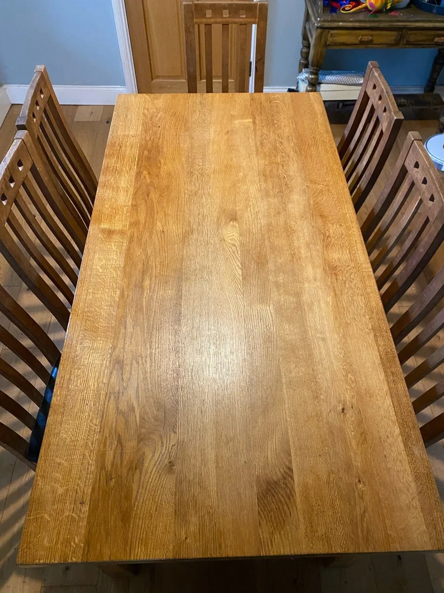 8 seat solid wood table - Image 2