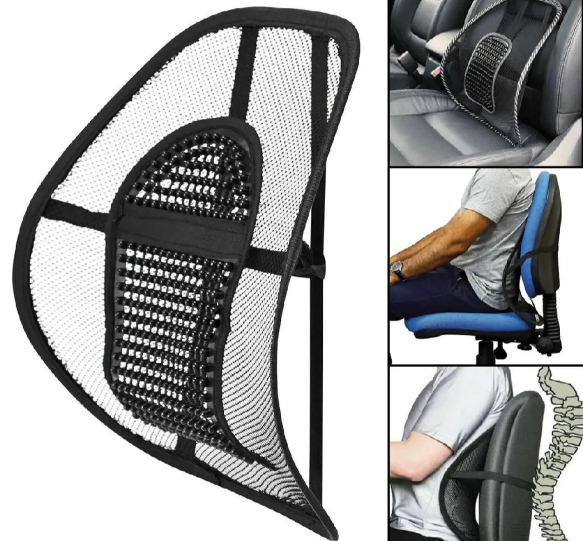 Mesh Lumbar Back Support for Chair / Car Seat - Image 1
