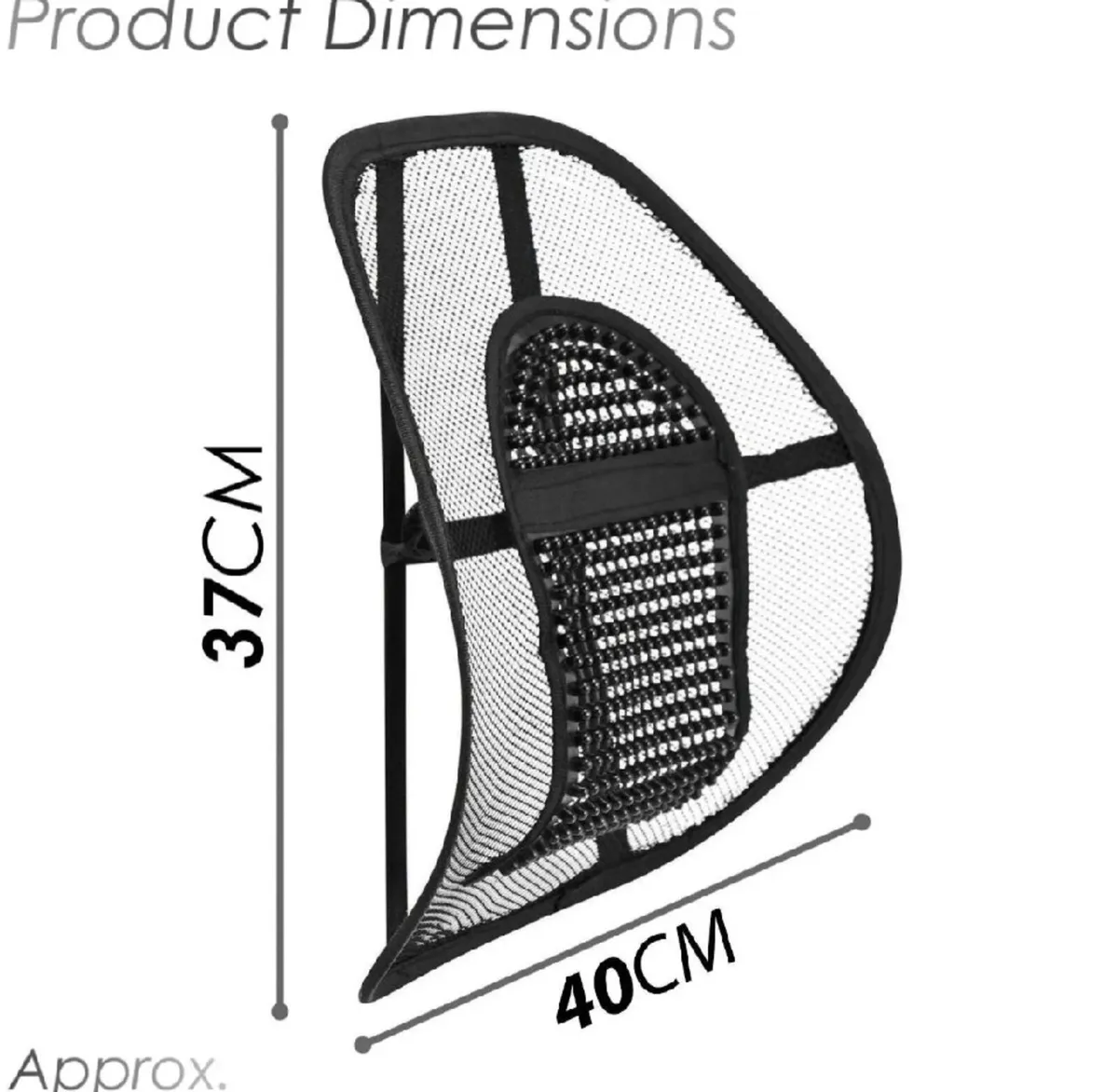 Mesh Lumbar Back Support for Chair / Car Seat - Image 3
