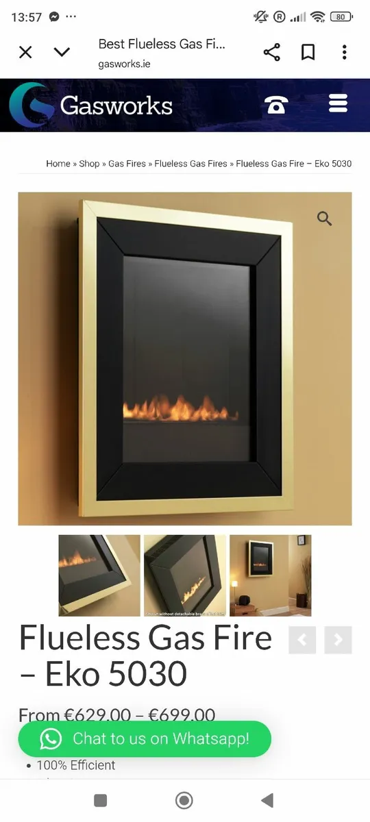 Gas fire - Image 1