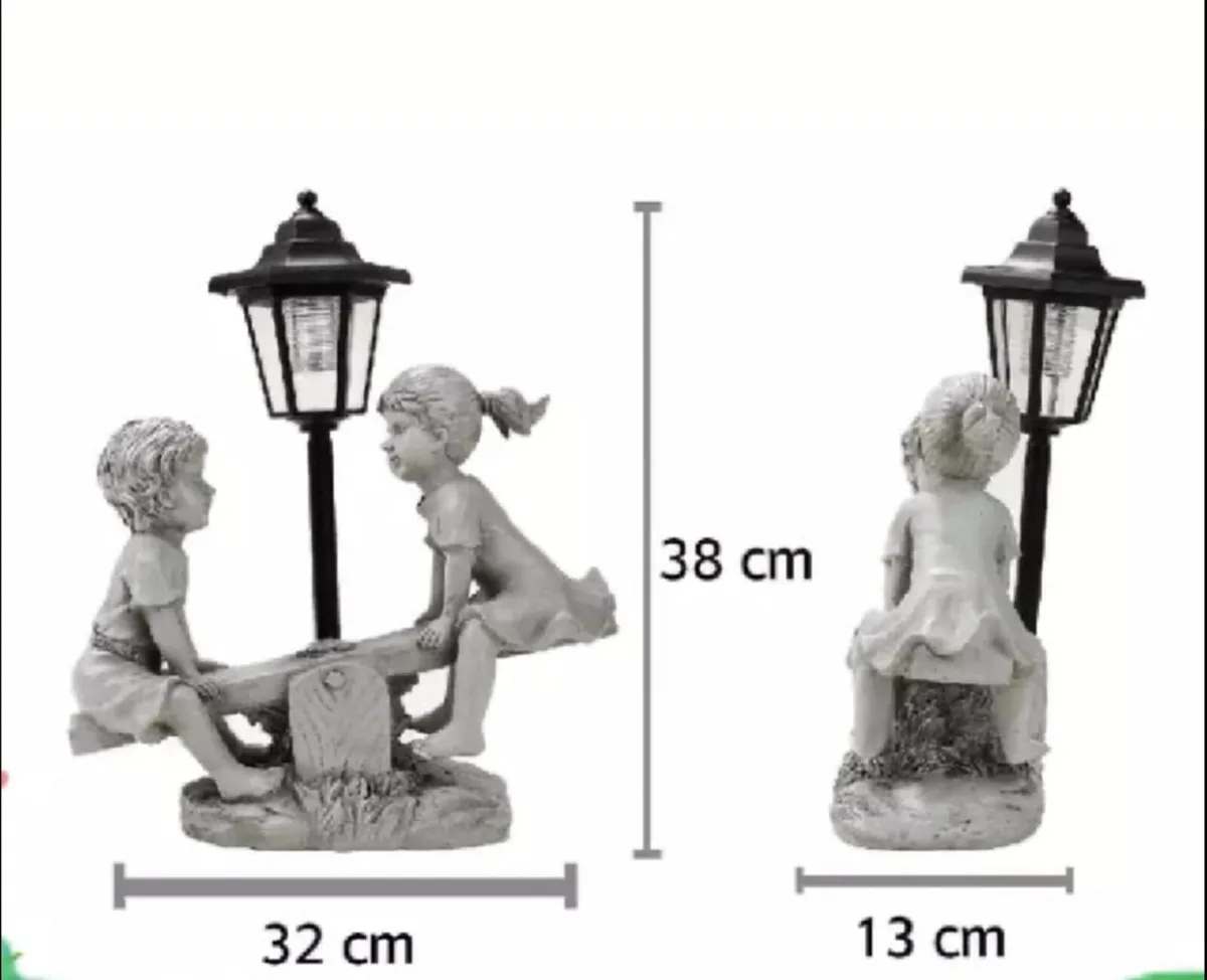 Solar Light Boy & Girl Seesaw - Image 3
