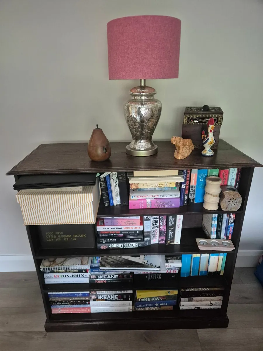 Double sided dark oak Bookcase - Image 1