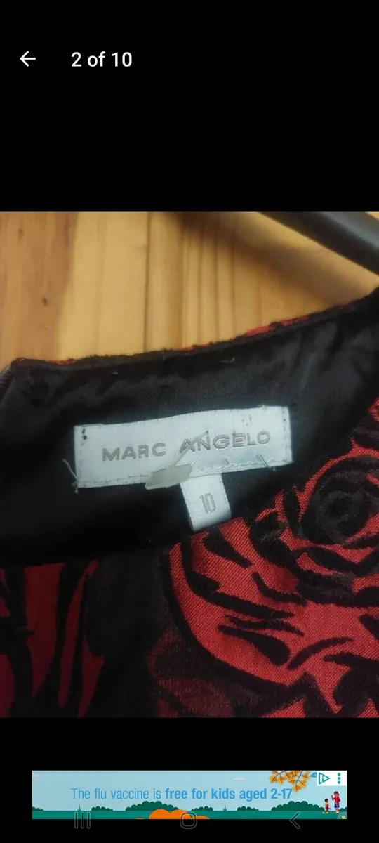 Marc Angelo red and black floral dress (free post) - Image 2