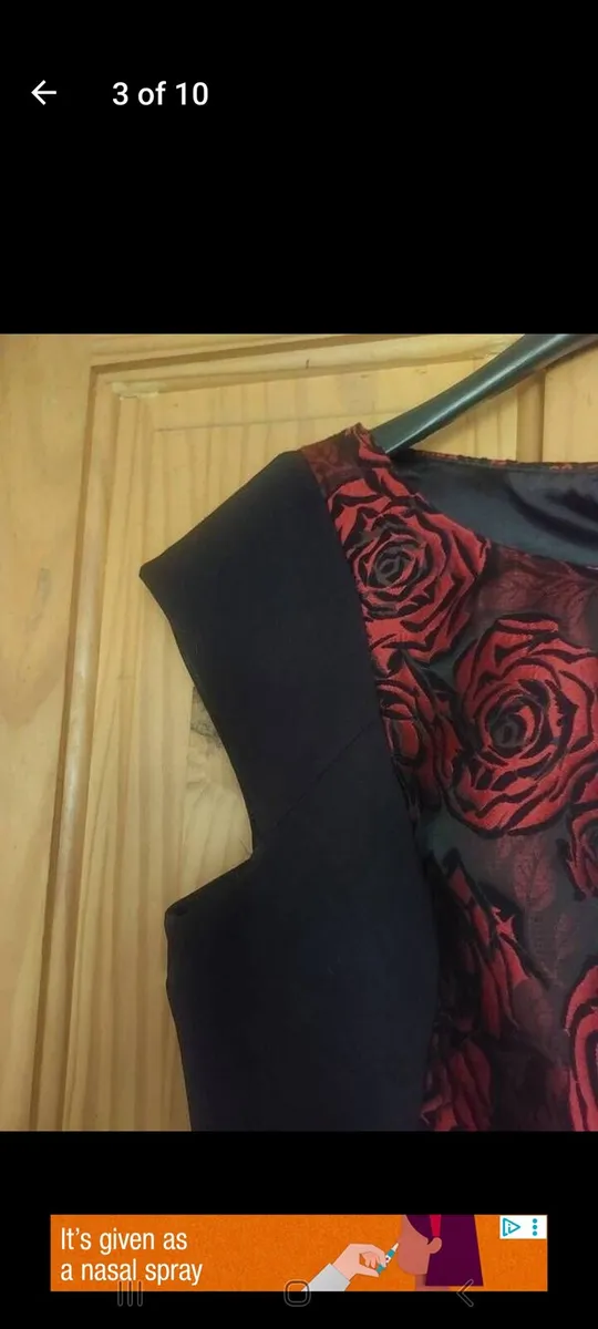 Marc Angelo red and black floral dress (free post) - Image 3