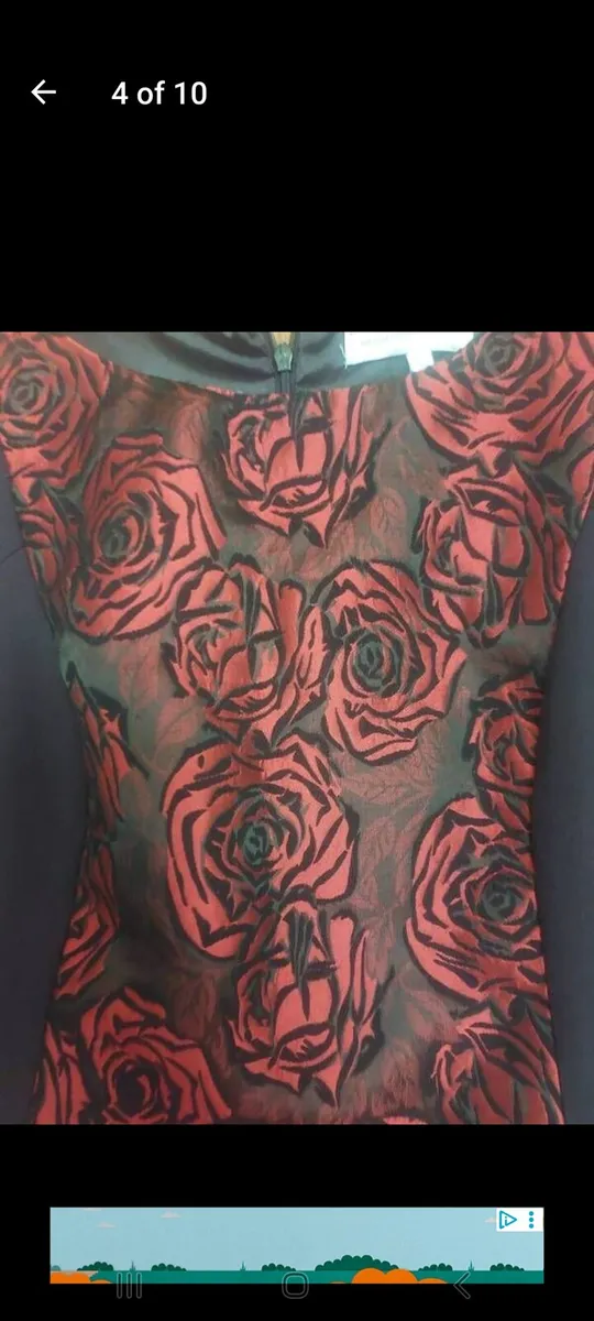 Marc Angelo red and black floral dress (free post) - Image 4