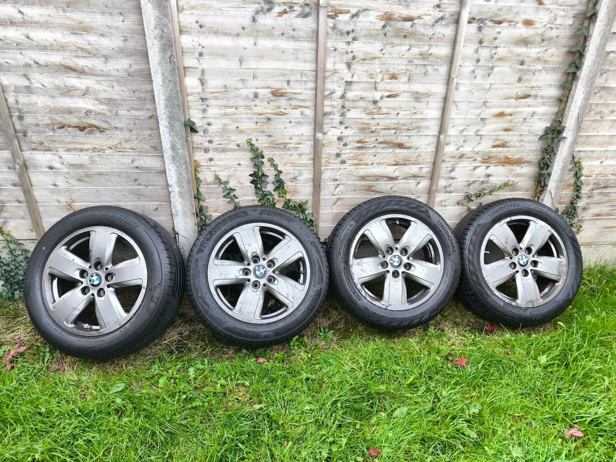 BMW ALLOYS  GENUINE wheels 205/55/16 TYRESLIKENEW! - Image 1