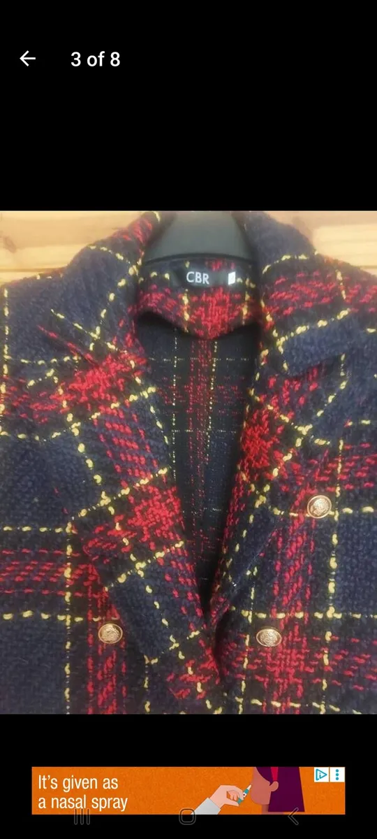 CBR navy tartan blazer (free post) - Image 3