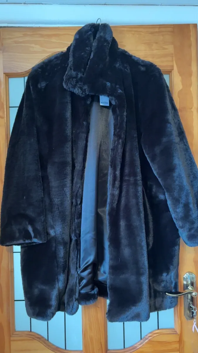 Faux Fur Coat (Evans brand) - Image 1