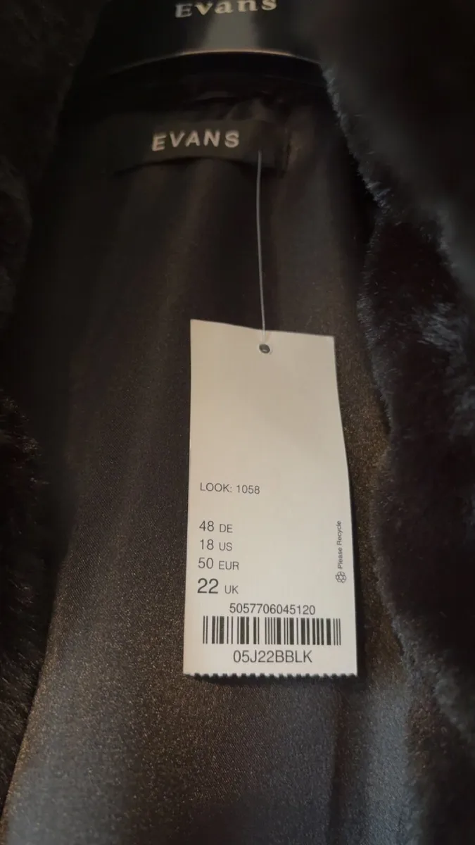 Faux Fur Coat (Evans brand) - Image 2