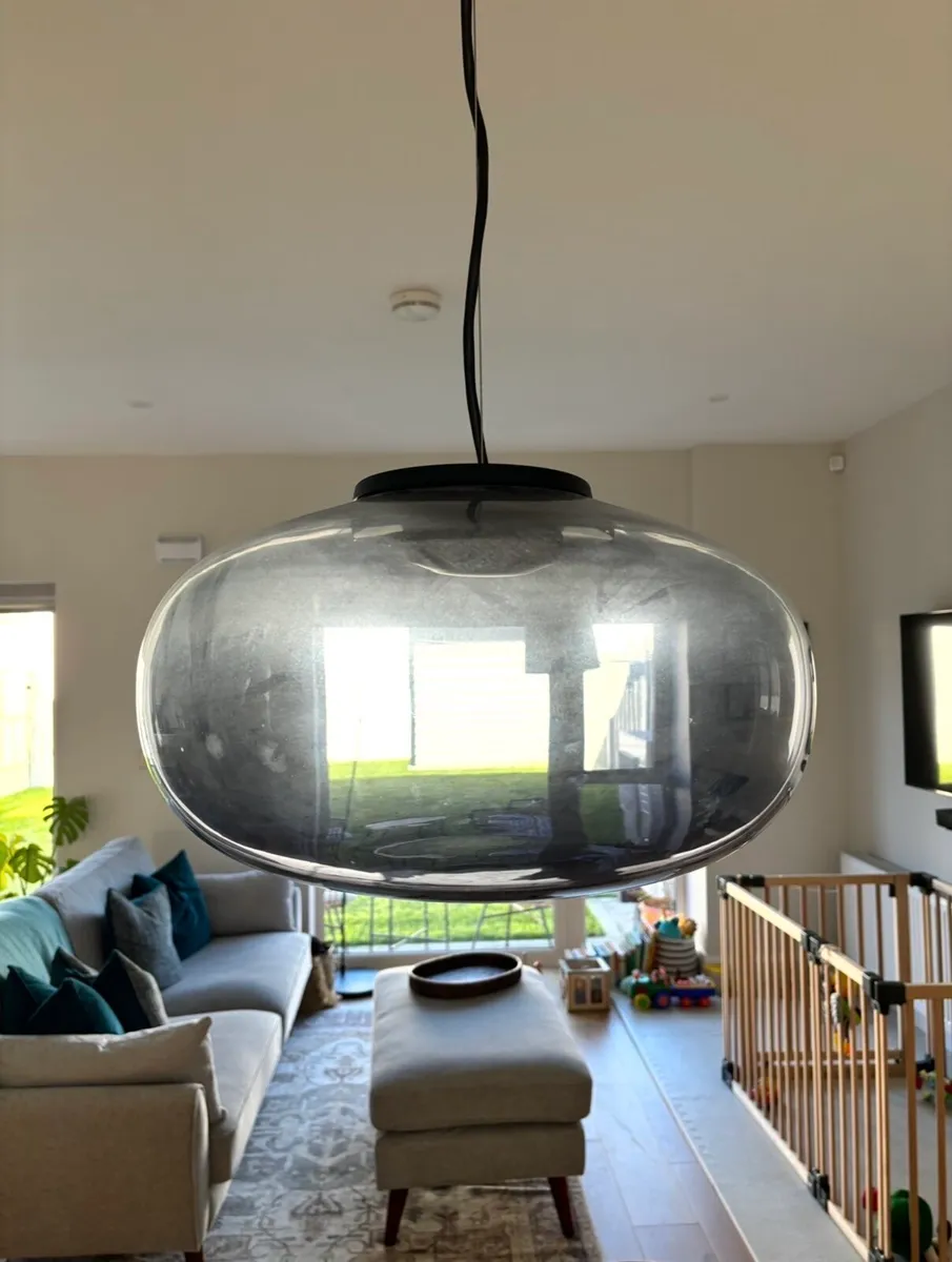 Smoked Glass Pendant Light - Image 2
