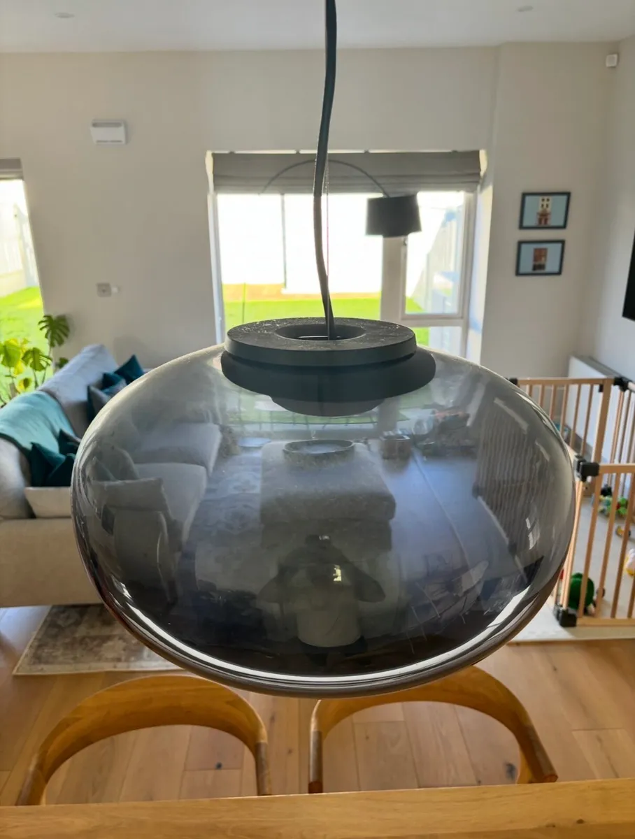 Smoked Glass Pendant Light - Image 3