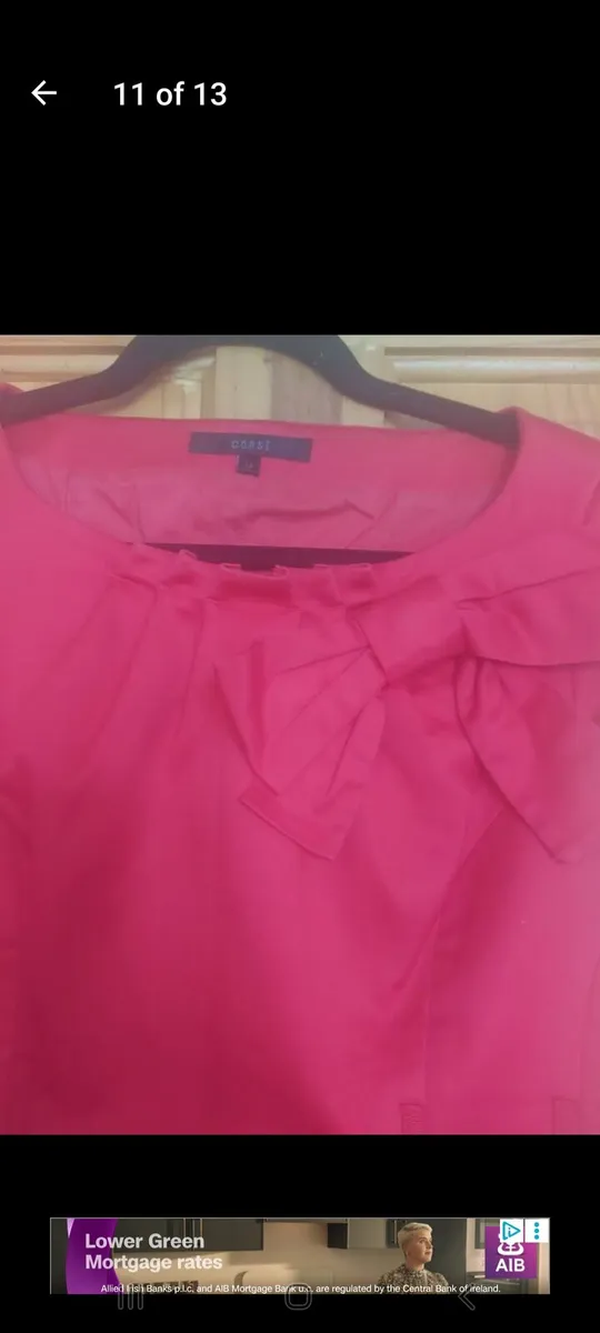 Coast red dress with bow (free post) - Image 3