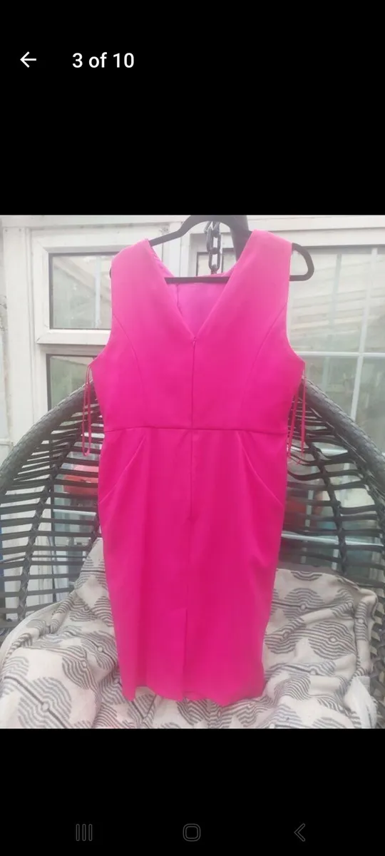V by Very cerise origami dress (free post) - Image 3