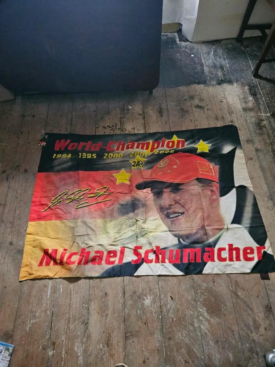 Michael Schumacher Ferrari F1 Banner Flag - Image 1