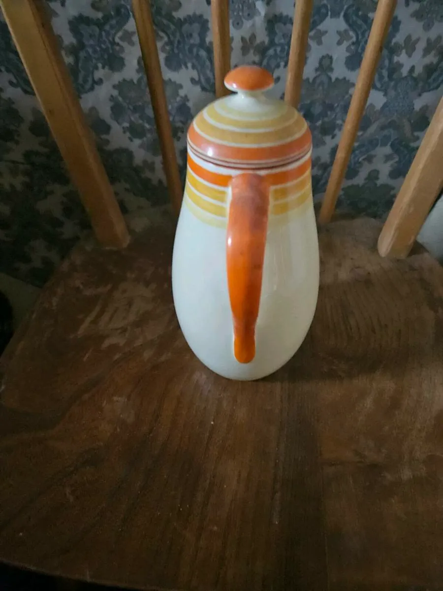 Vintage Retro Clay Pottery Coffee Pot - Image 3