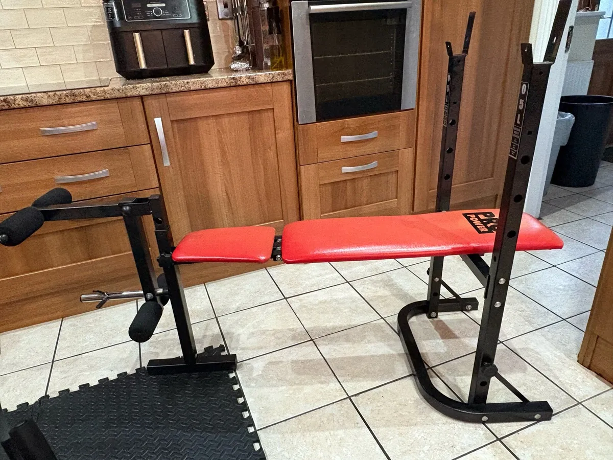 WEIGHT BENCH, LEGS, AB MACHINE, WEIGHTS, BARS!! - Image 2