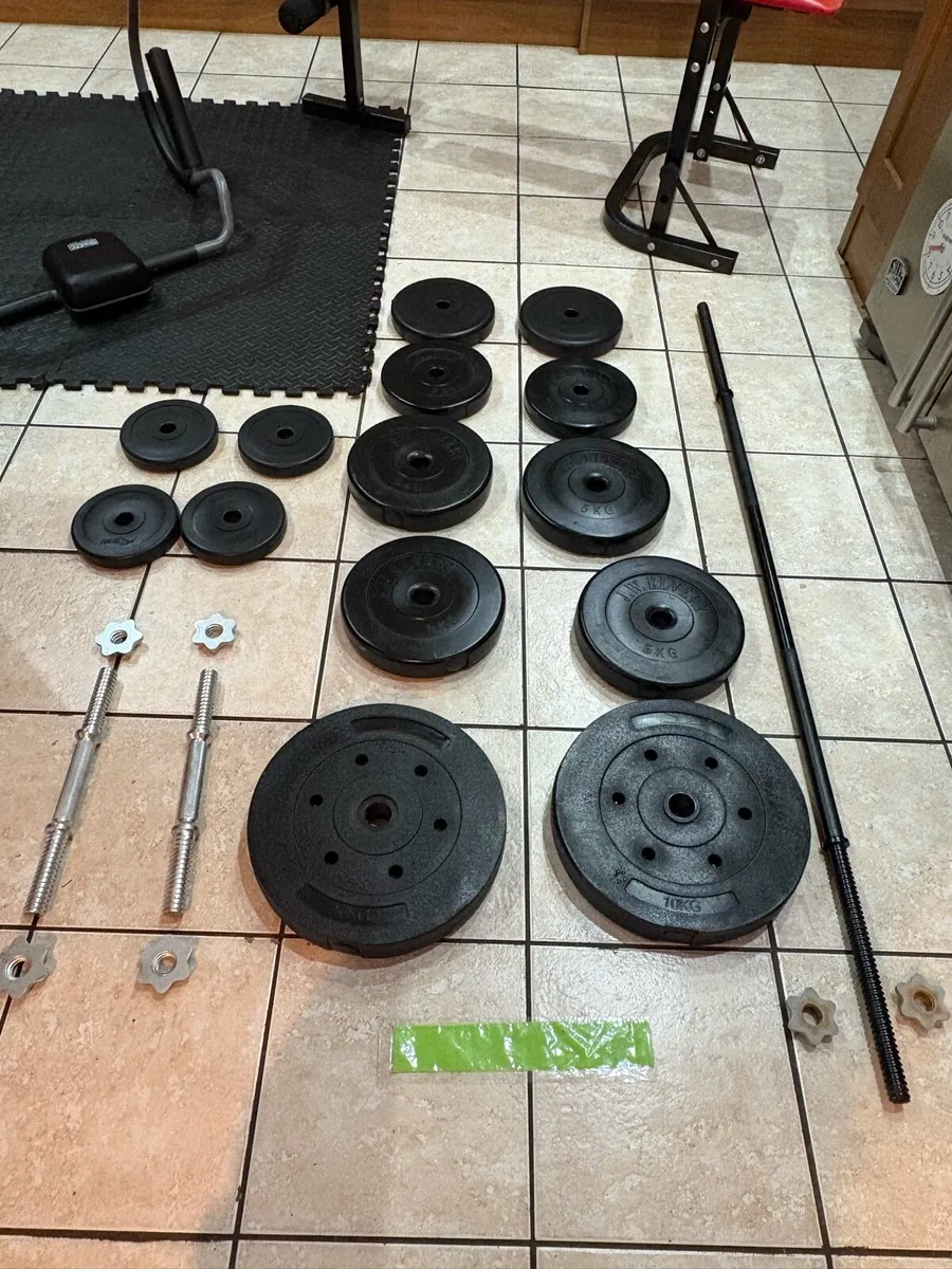 WEIGHT BENCH, LEGS, AB MACHINE, WEIGHTS, BARS!! - Image 4