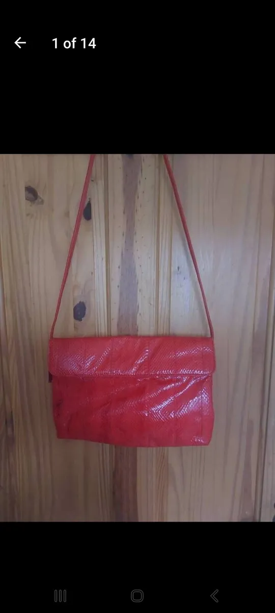 Vintage Clement orange snakeskin bag (free post) - Image 1