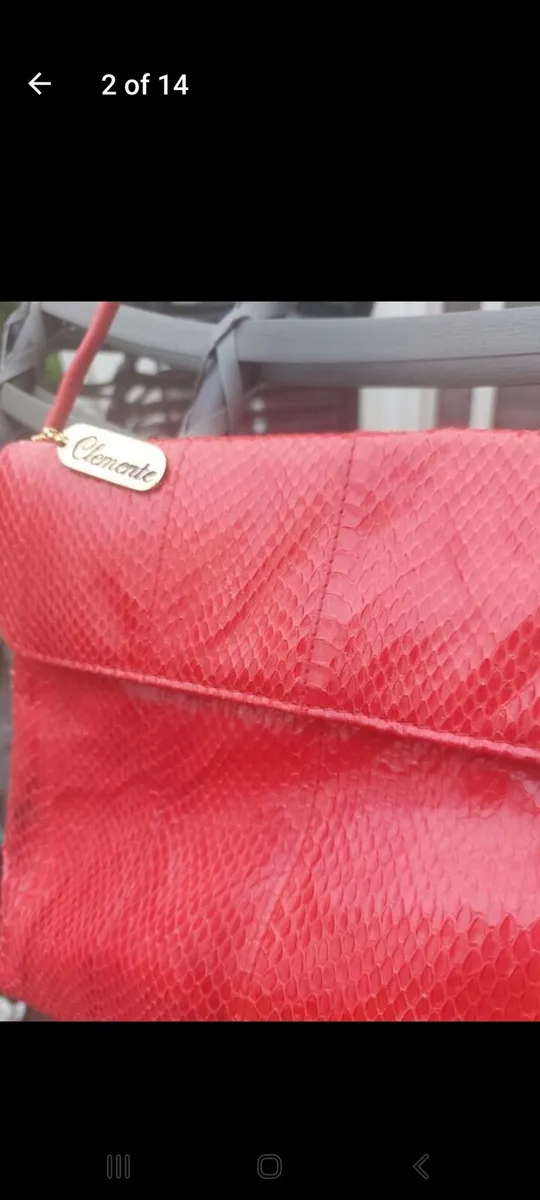 Vintage Clement orange snakeskin bag (free post) - Image 2