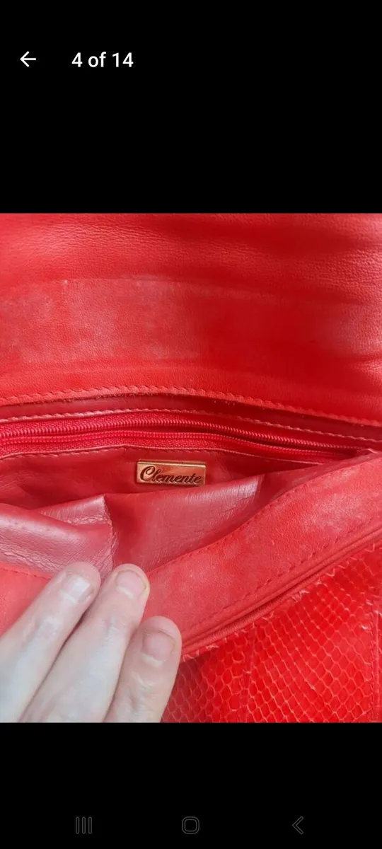 Vintage Clement orange snakeskin bag (free post) - Image 4