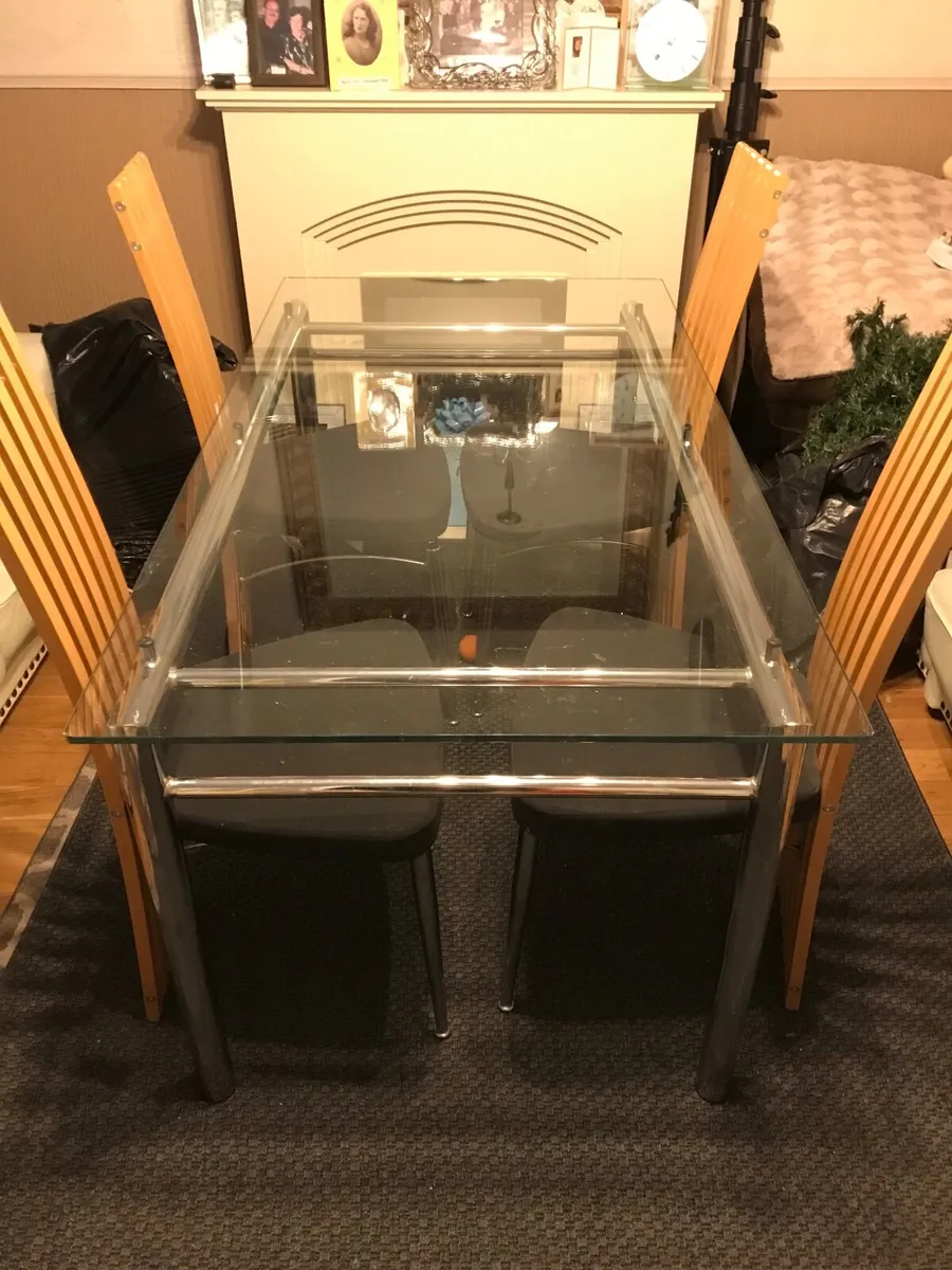 Table    Chrome   And   Glass - Image 2