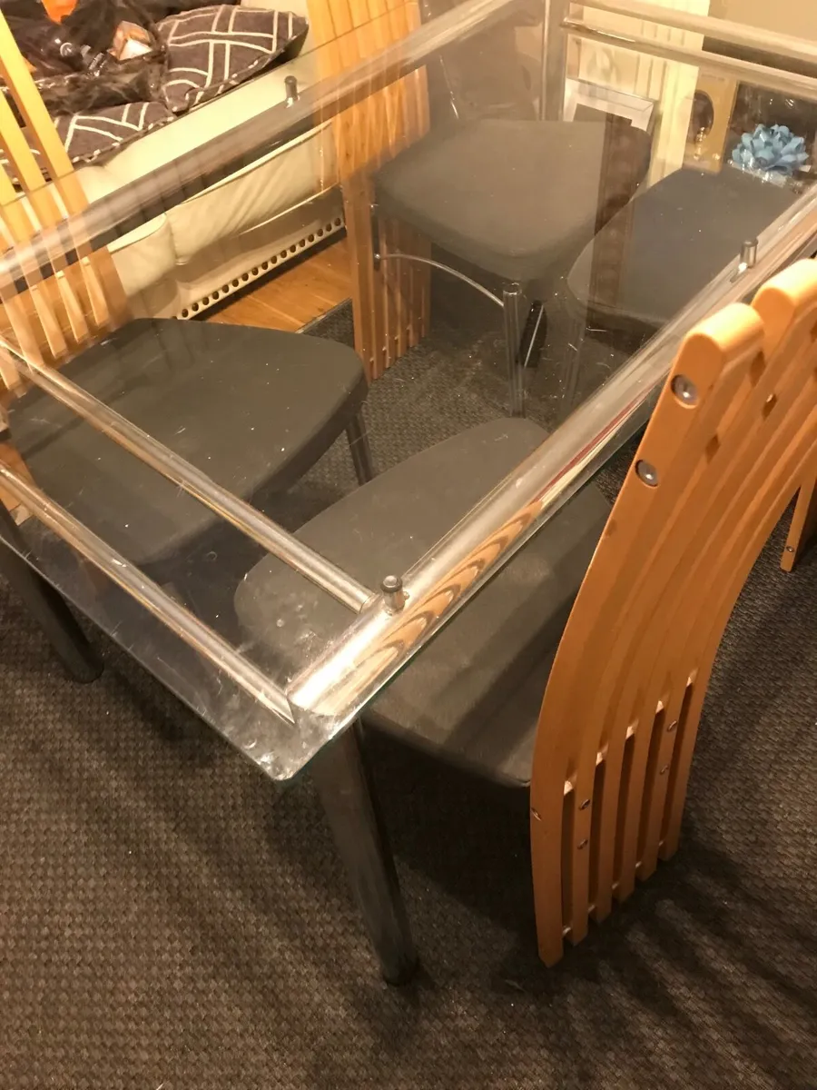 Table    Chrome   And   Glass - Image 3