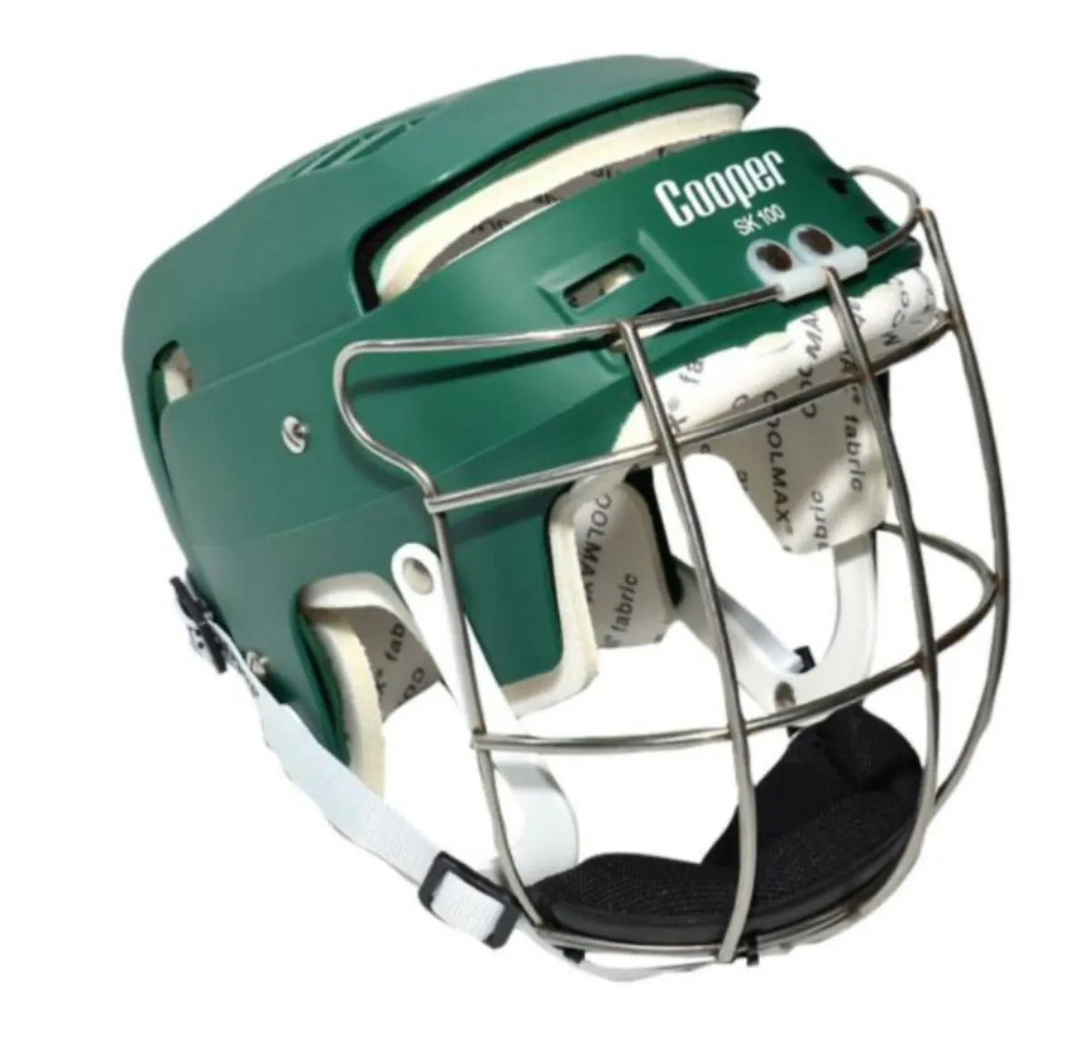 Green cooper hurling helmet