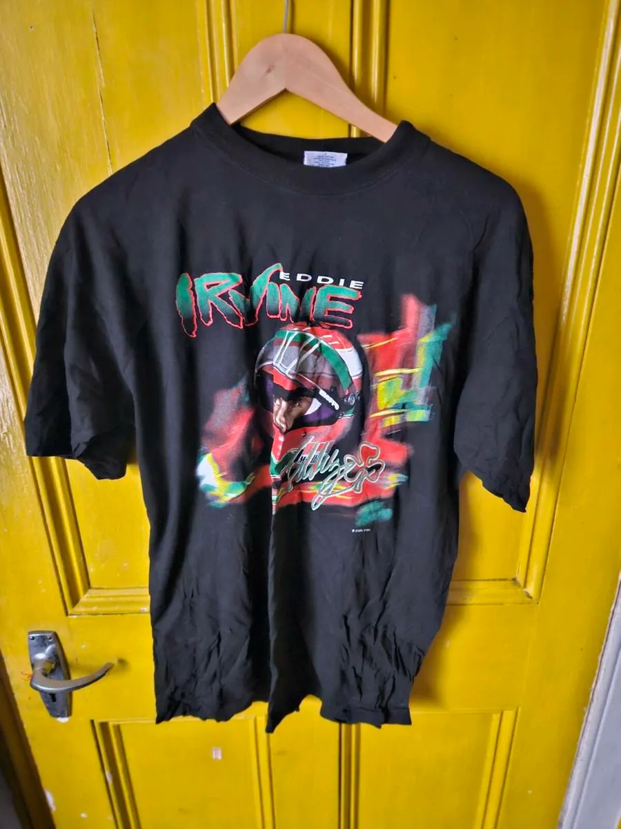 Vintage Ferrari Eddie Irvine T Shirt Formula 1 - Image 1