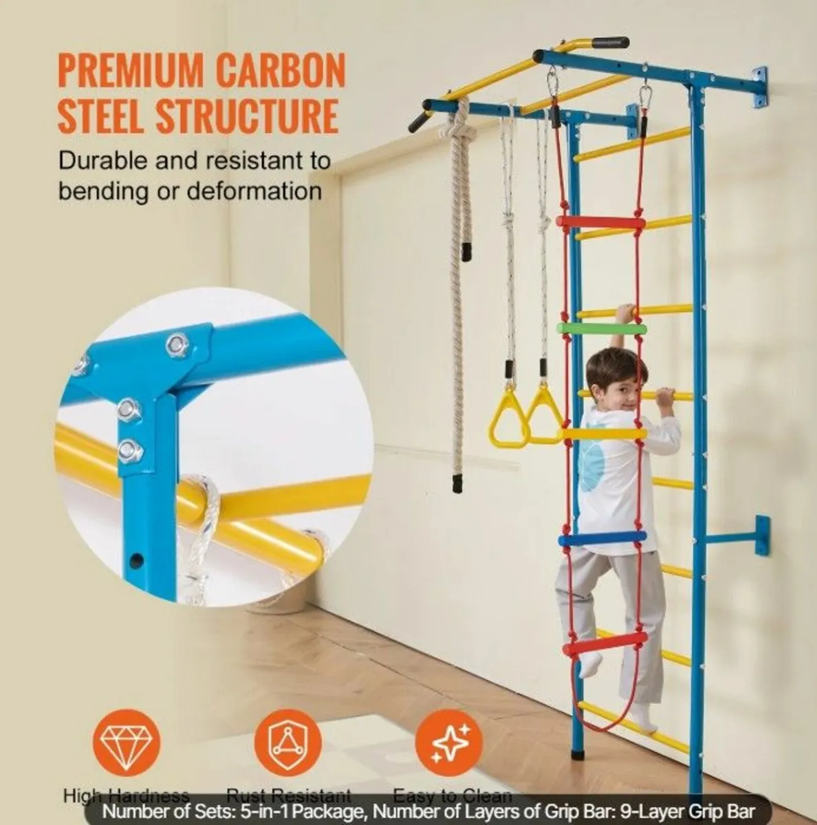 Swedish Wall Ladder Wall Gym - Image 3