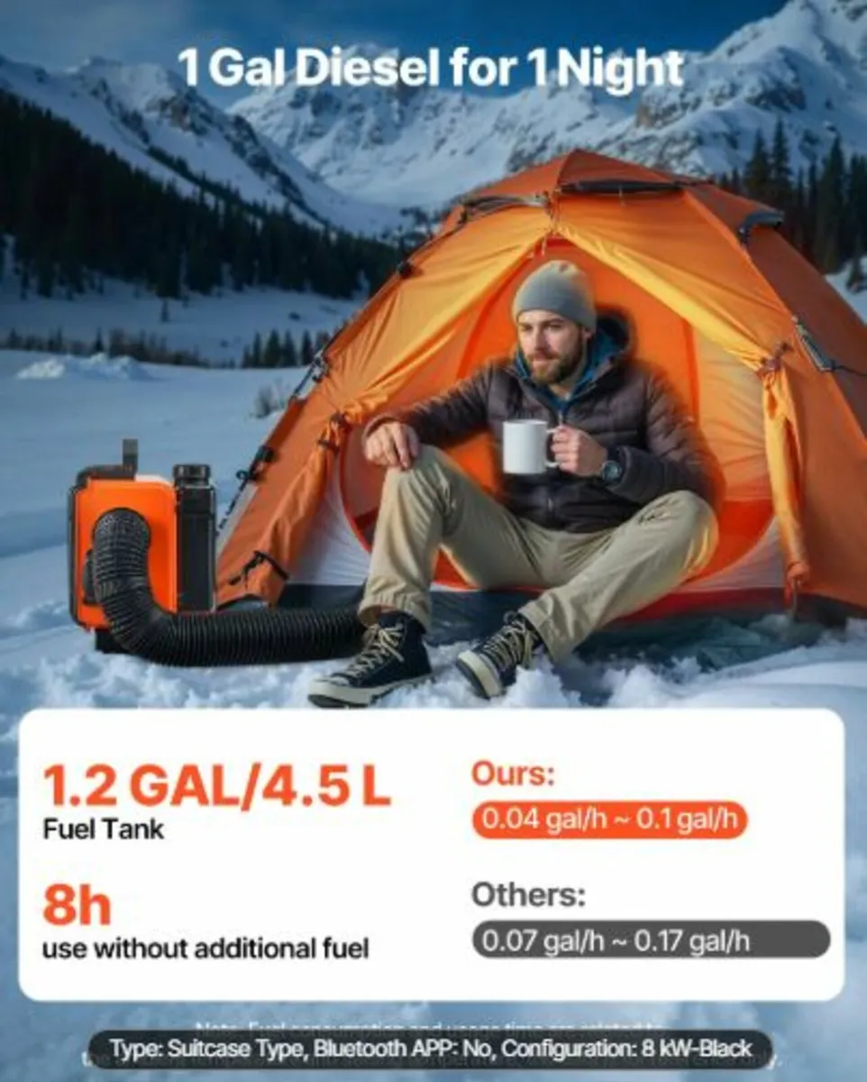 Diesel Heater,8KW, DC 12V/24V,All in One Portable - Image 4