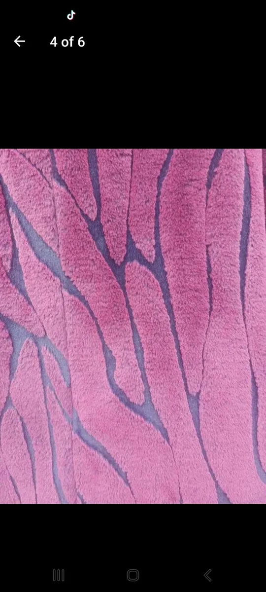 Burgundy and black faux fur coat (free post) - Image 4