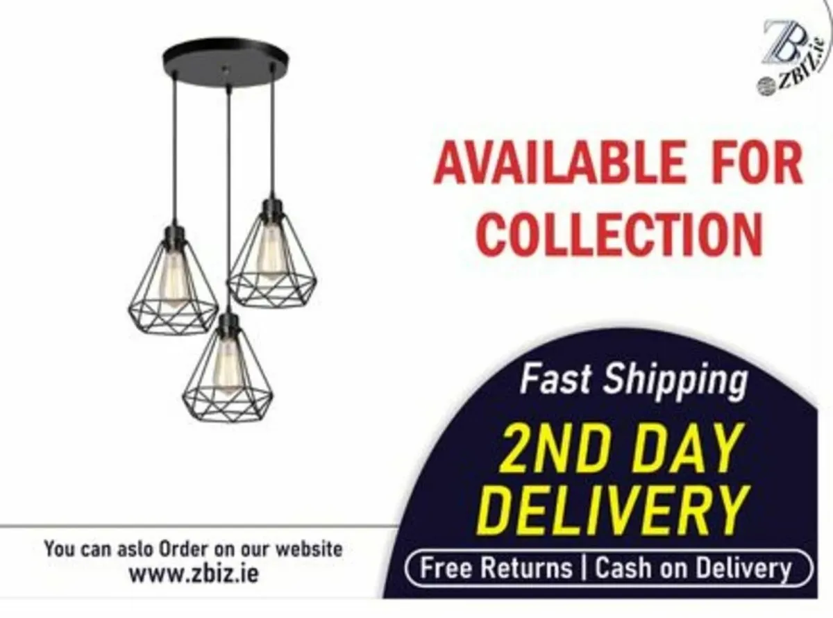 Vintage Black Metal Cage Ceiling Hanging Lamp - Image 1