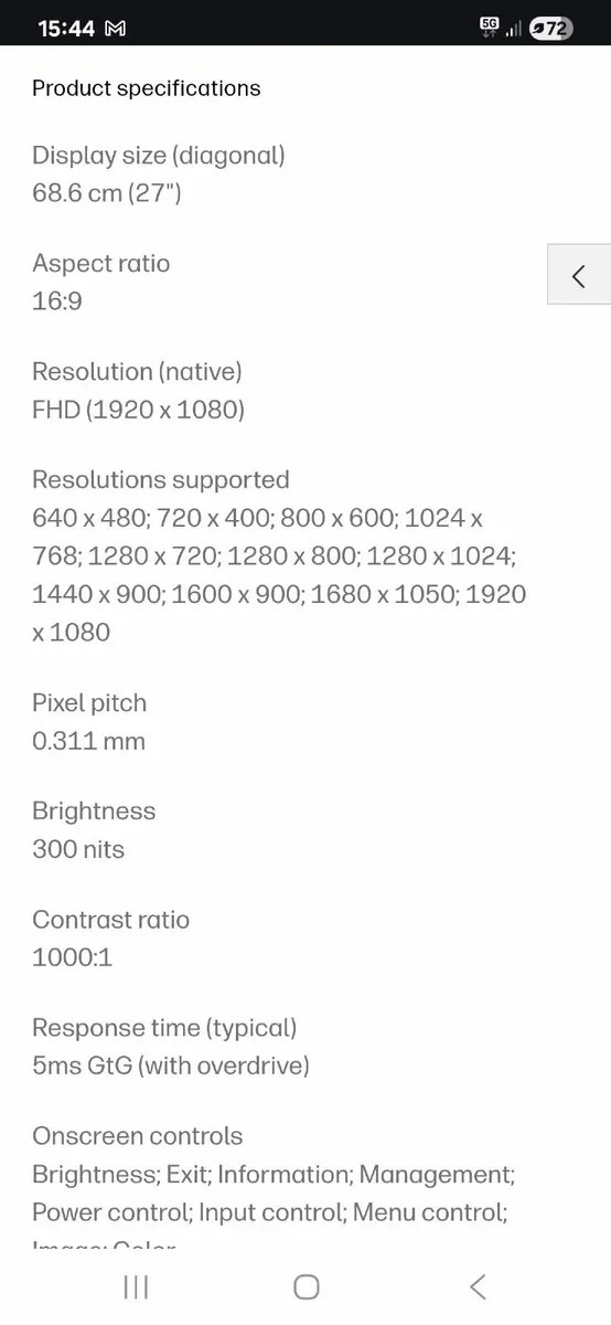 Monitor HP M27fw - Image 2