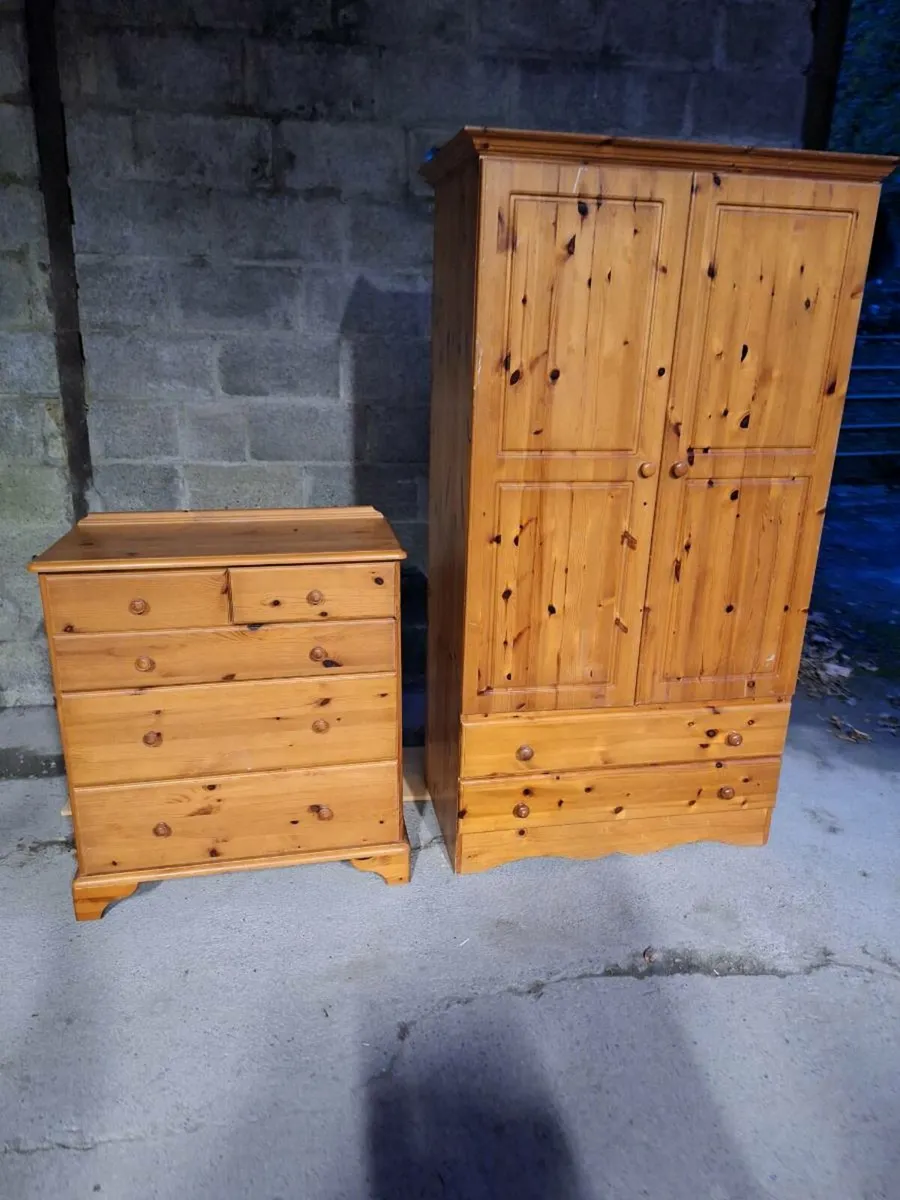 Big pine wardrobe + chest of drawers DELIVERY) - Image 1