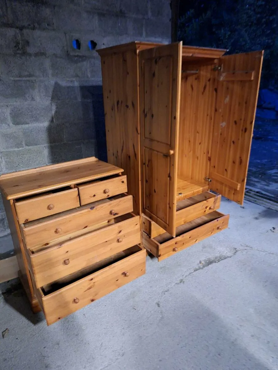 Big pine wardrobe + chest of drawers DELIVERY) - Image 3