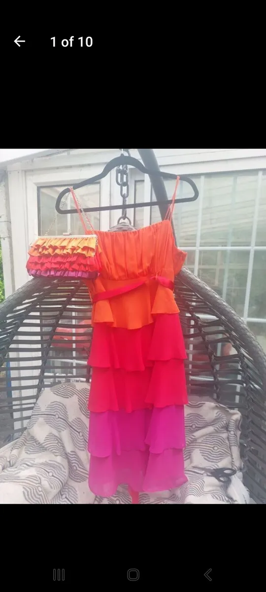 Debut tiered dress with matching bag (free post) - Image 1