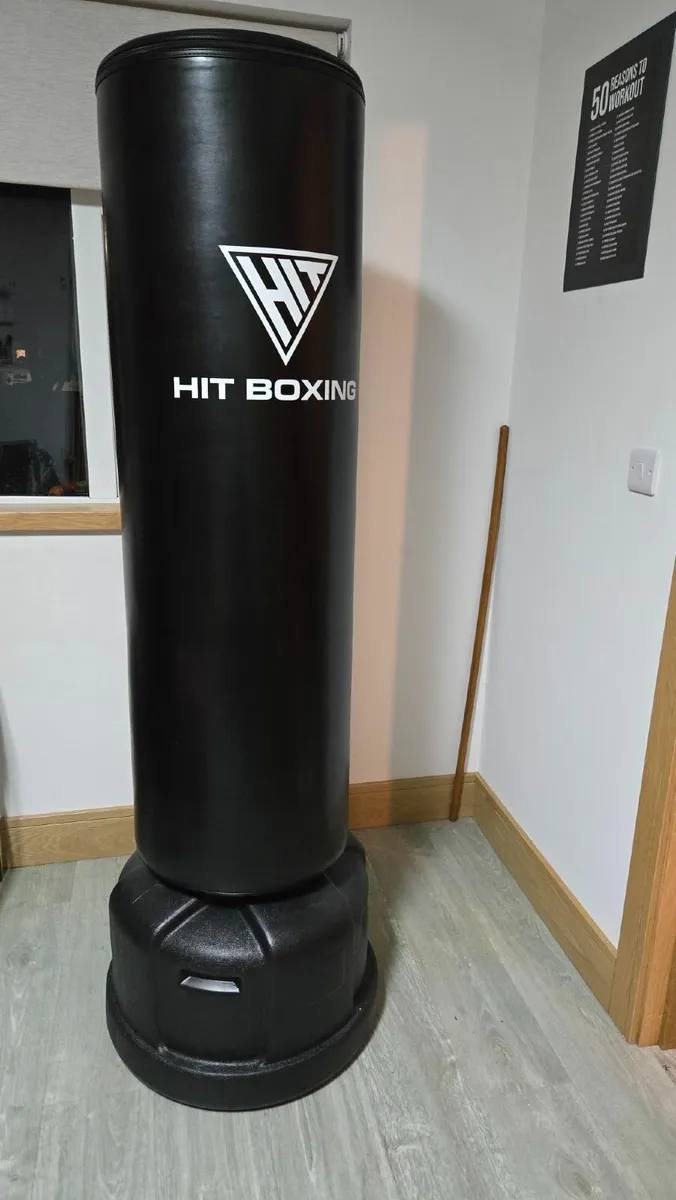 Hit Boxing Set 180cm Freestanding Punch Bag Gloves - Image 1