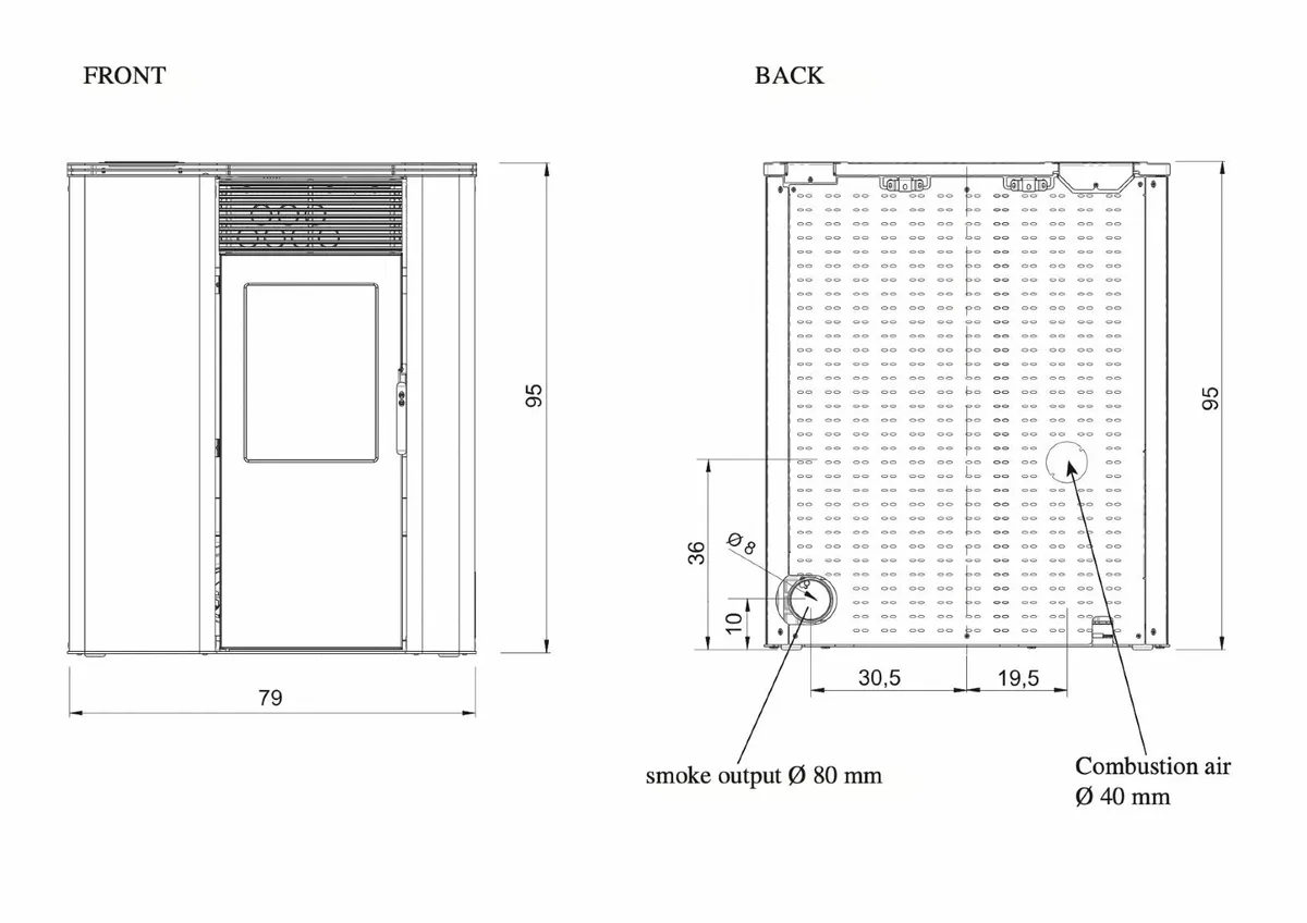 7kw Innofire Quick pellet stove - Image 4