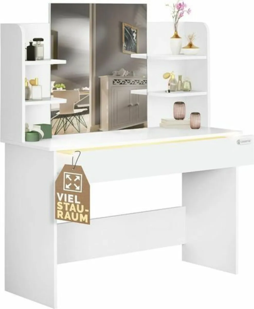 Dressing Table 3 Compartments with Lighting Includ - Image 4