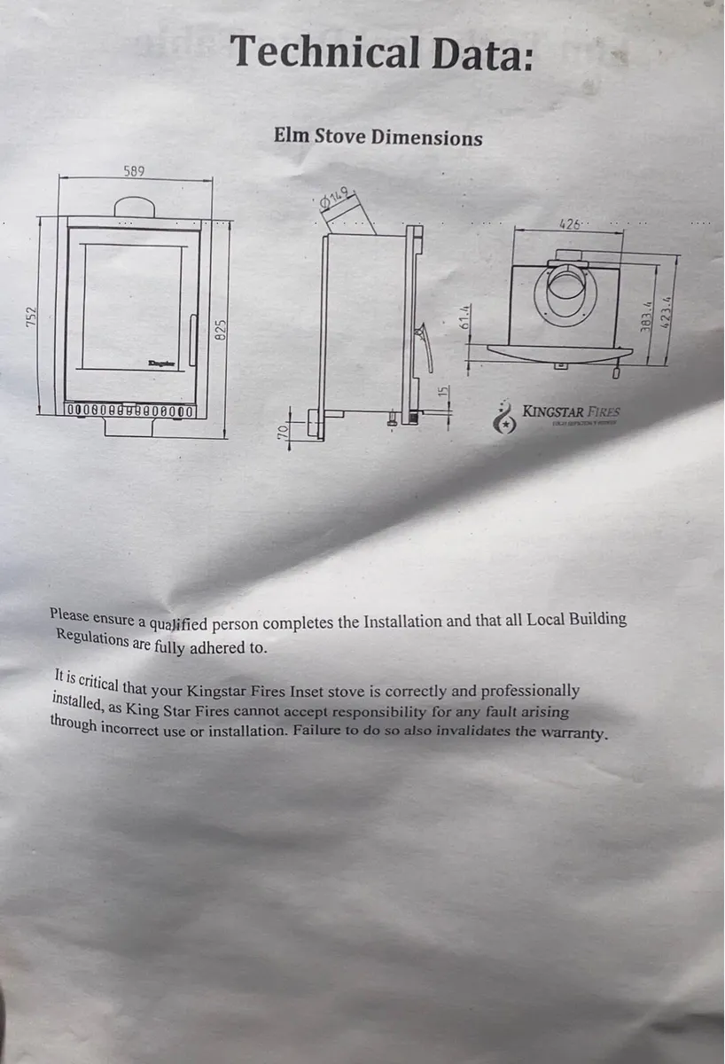 Kingstar Elmm insert stove - Image 3