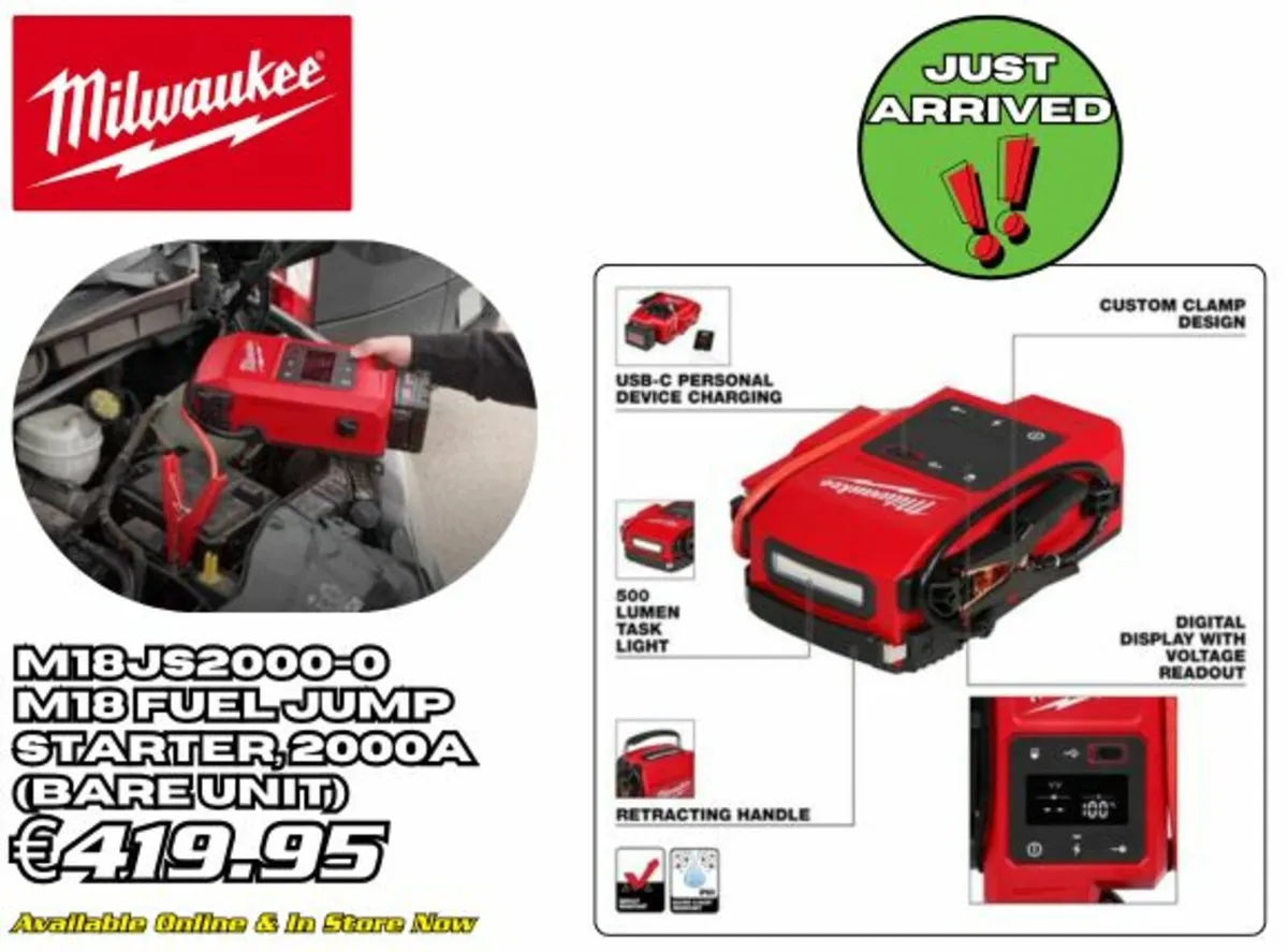 Milwaukee M18JS2000-0 M18 FUEL Jump Starter, 2000
