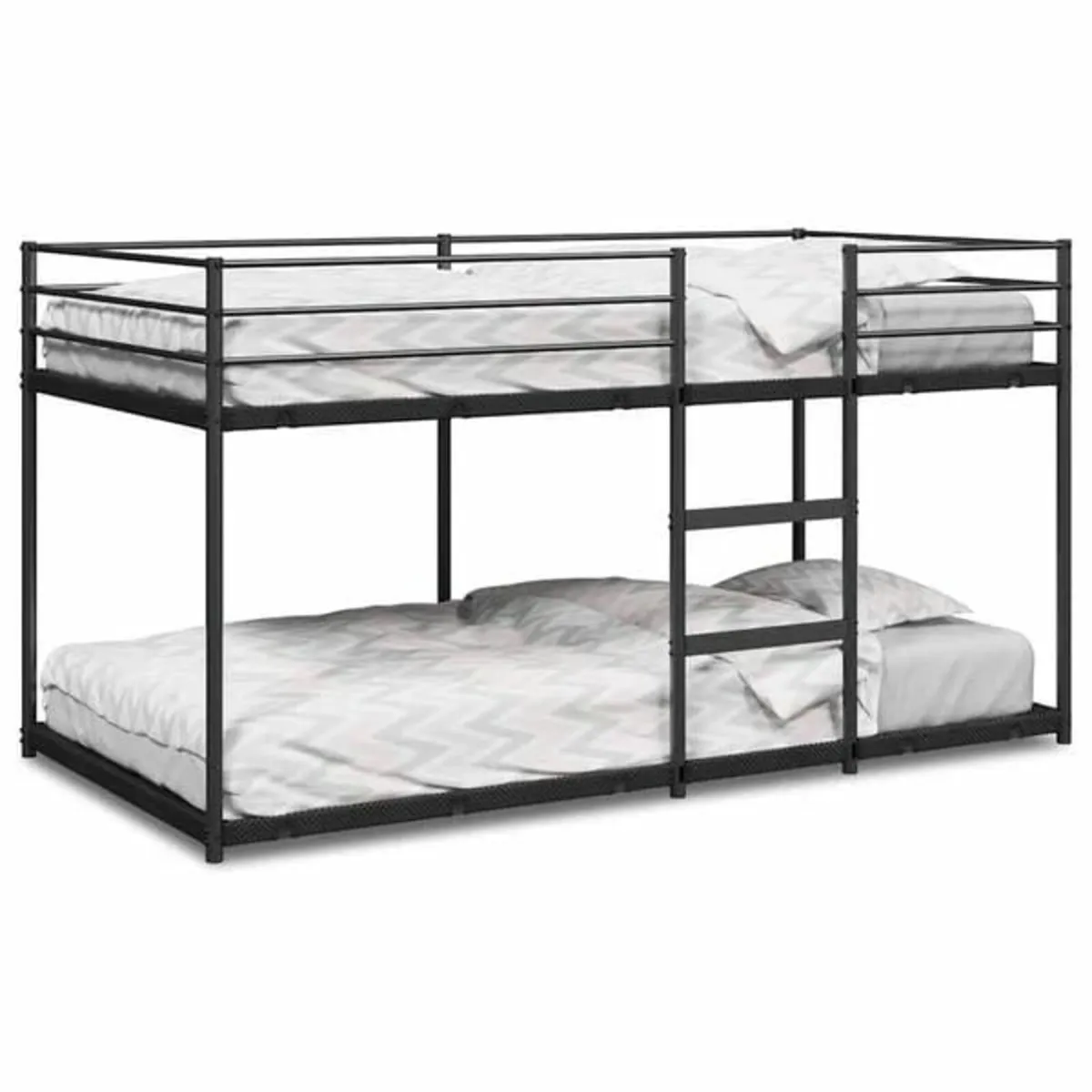 Bunk Bed without Mattress Black 90x190 cm Steel

D - Image 1