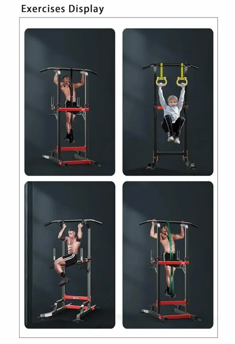 Multifunctional Power Tower Adjustable Heights Wor - Image 4