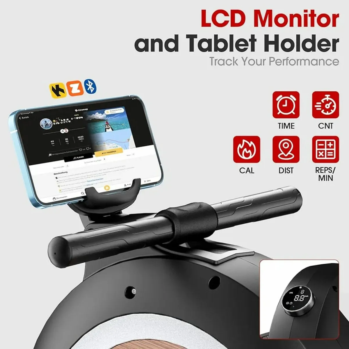 Rowing Machine APP Compatible，Indoor Exercise Equi - Image 3