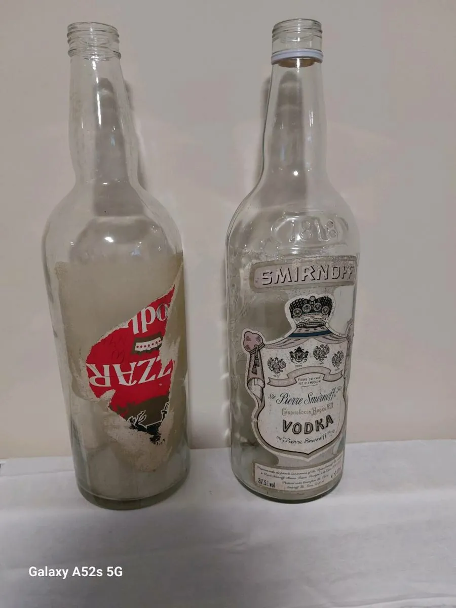 Large vodka bottles × 2 - Image 1