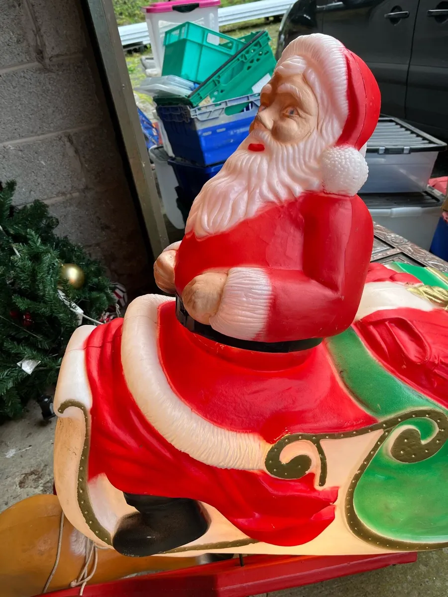 Santa , Rudolf and sleigh - Image 2