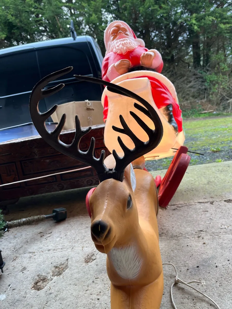 Santa , Rudolf and sleigh - Image 4