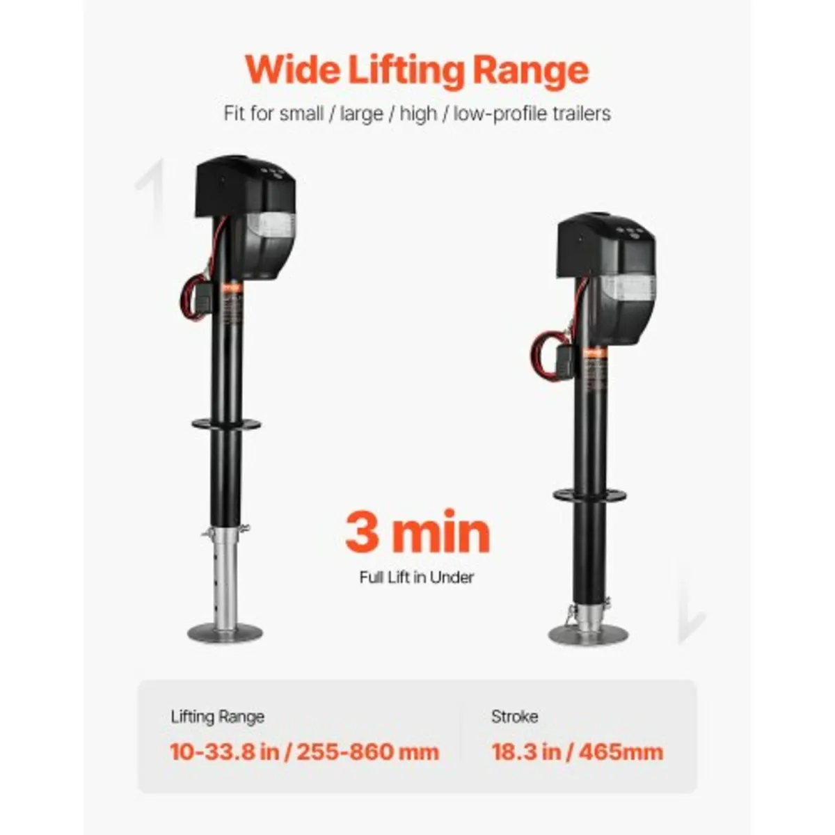 Electric Trailer Jack, 5000 lbs, Heavy Duty RV Ele - Image 3