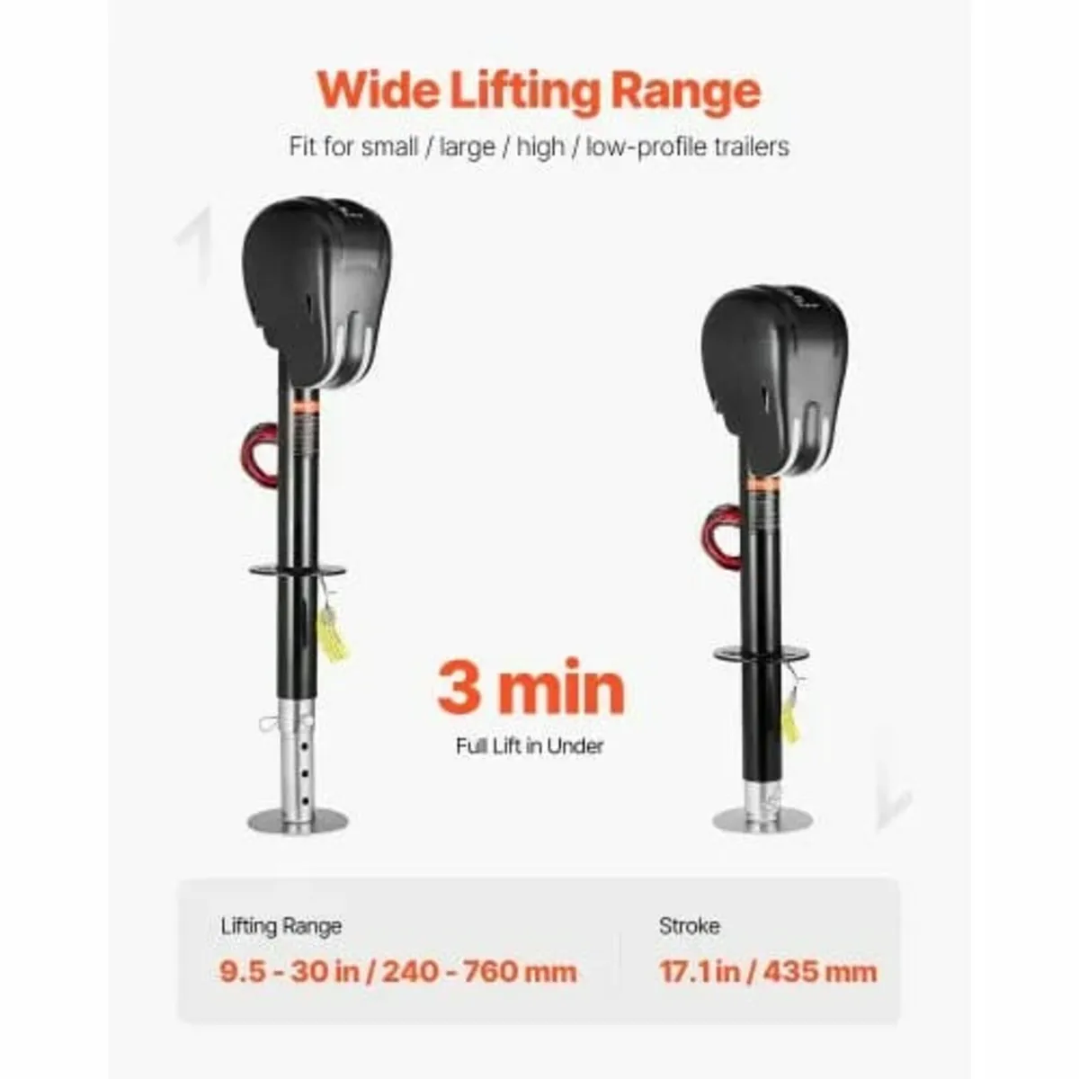 Electric Trailer Jack, 3500 lbs, Heavy Duty RV Ele - Image 3